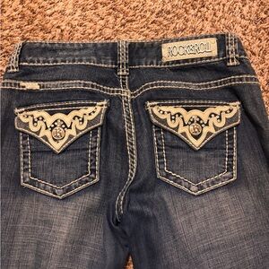 Rock & Roll Cowgirl Dark Blue Boot Cut Jeans